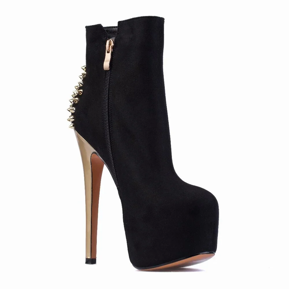 Petit Cadeau Jodi - Rounded Toe ankle boots with 6" heels and 2" platform Size 5 - Picture 3 of 7